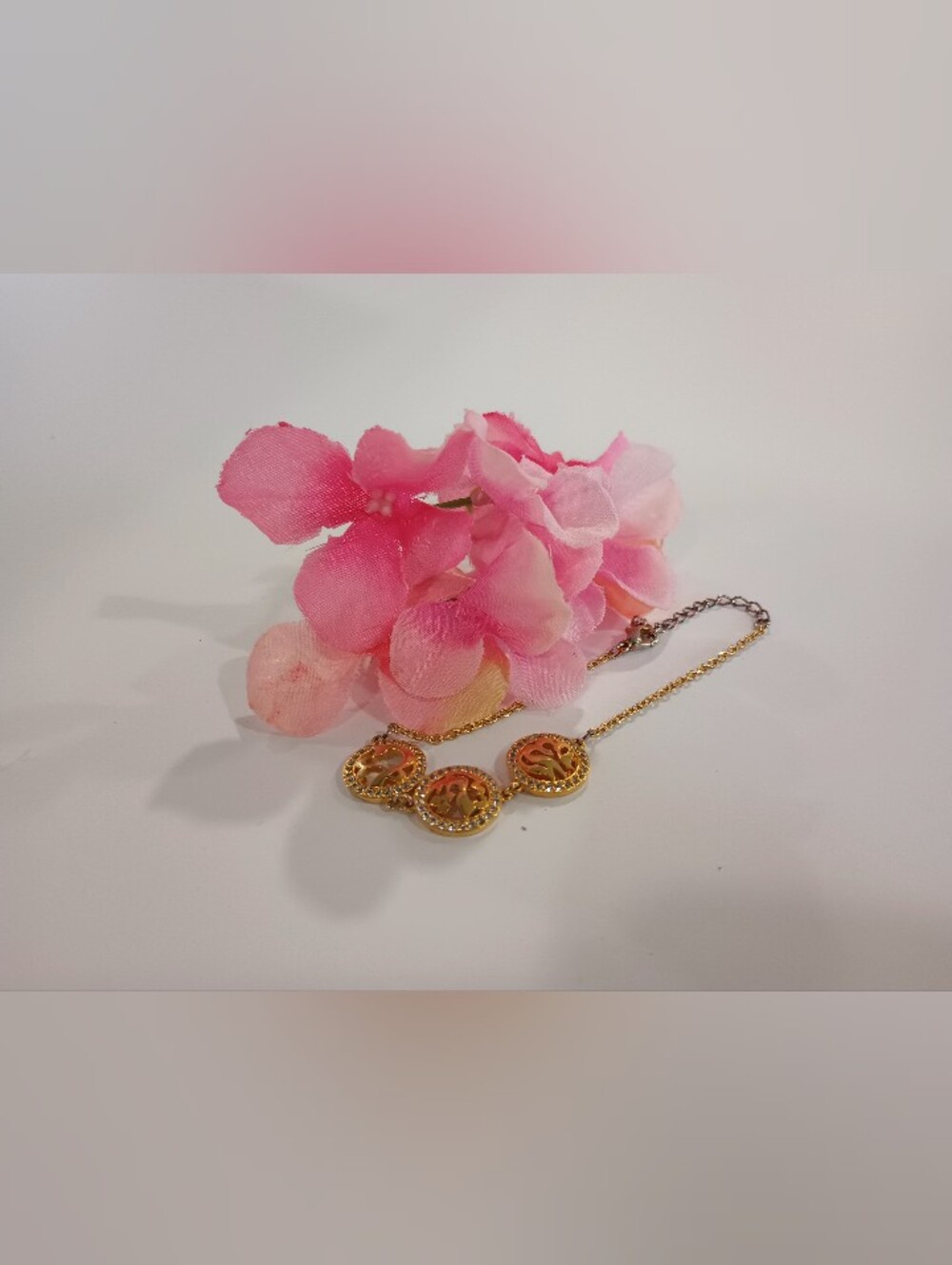 Gold-Tone Dial Trio Pendant Necklace